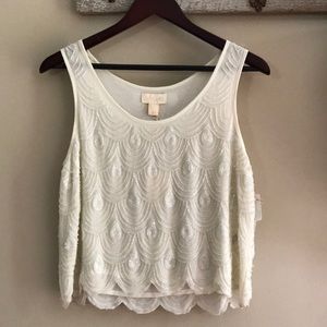 Lucy & Laurel Hand Beaded Flapper Tank Top